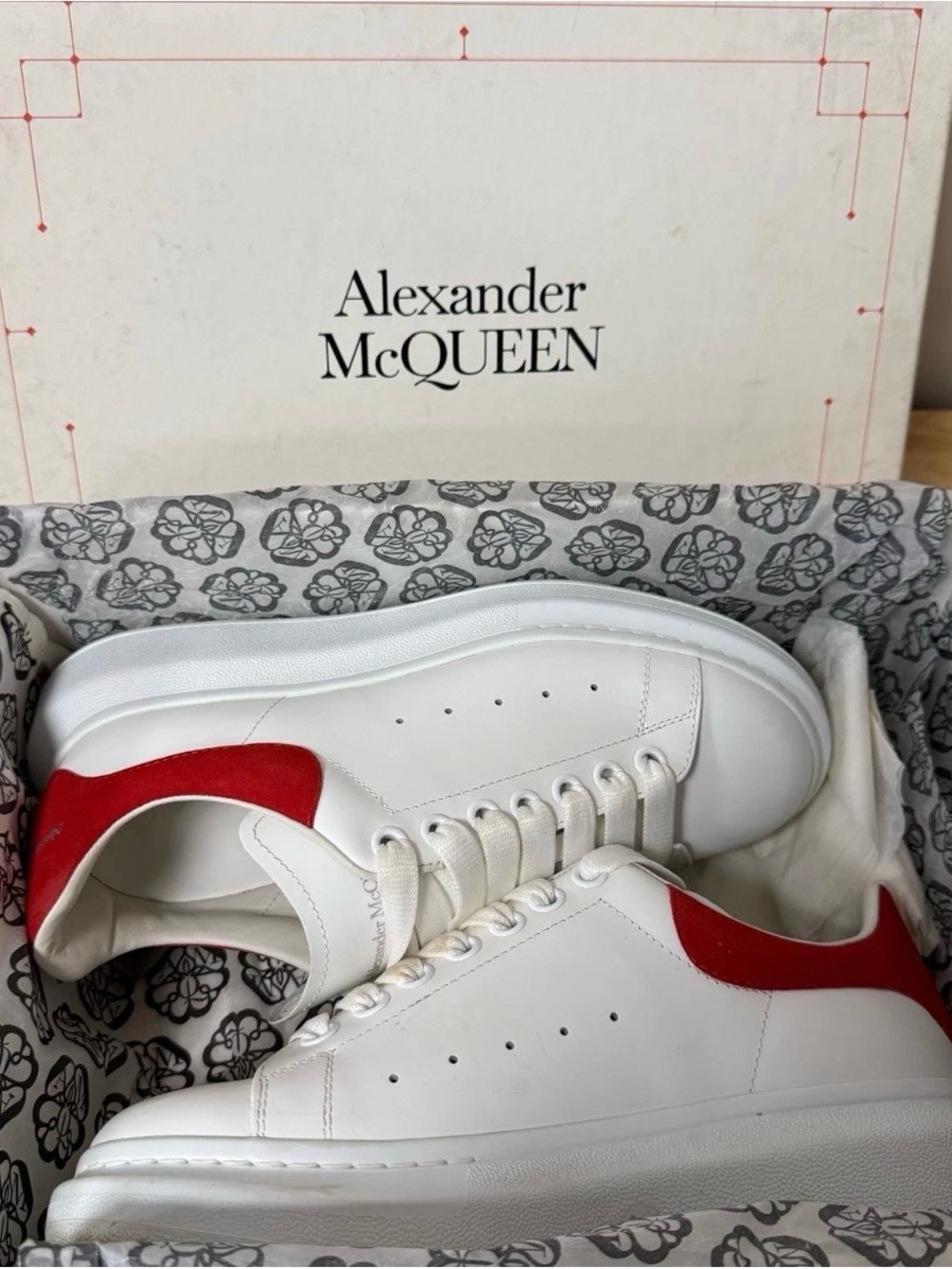 Alexander Mcqueen White / Red Oversized Sneakers EU 39.5 E / US M 6.5 US W 9.5